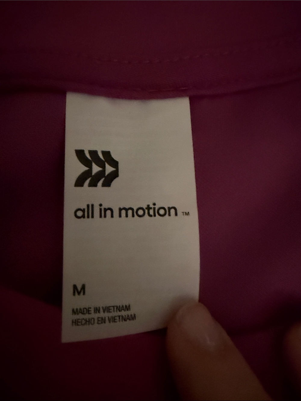 all in motion Magenta Crewneck Sweatshirt with Black Piping NWOT - Picture 2 of 3